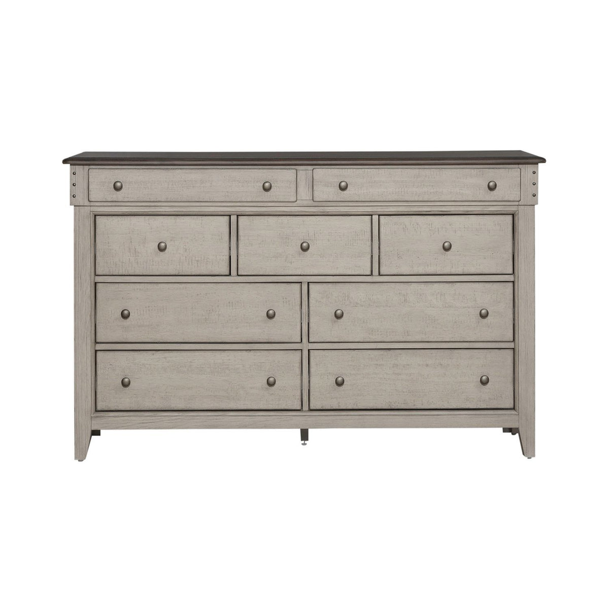 Ivy Hollow - 9 Drawer Dresser - Weathered Linen / Dusty Taupe