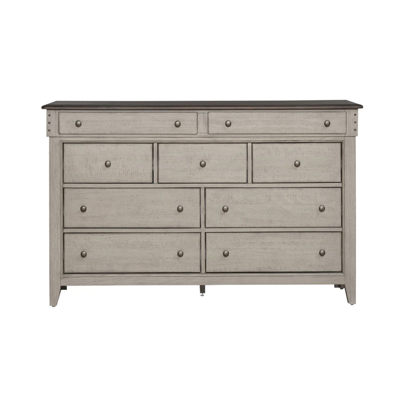 Ivy Hollow - 9 Drawer Dresser - Weathered Linen / Dusty Taupe