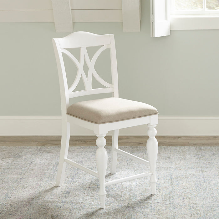 Summer House - Slat Back Counter Chair - White