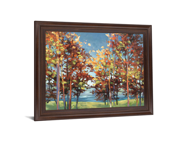 Vivid Grove - 28" x 34" Framed Wall Art - Dark Brown