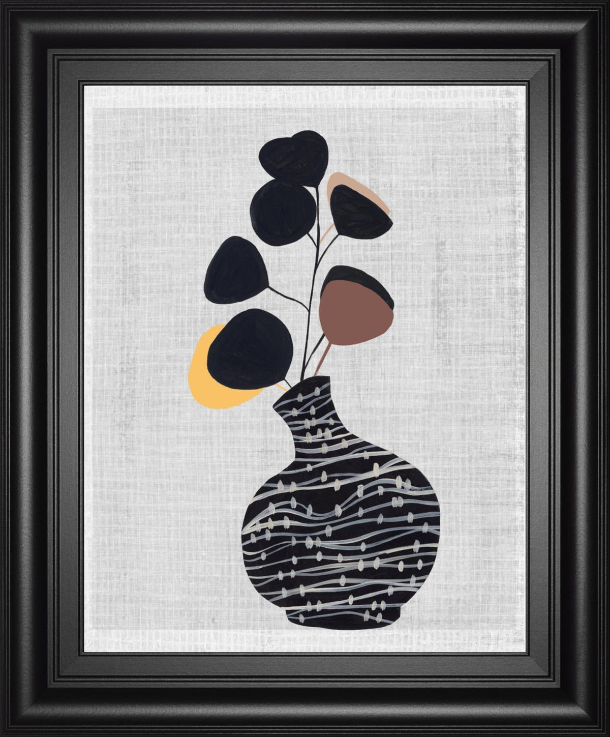 22x26 Decorated Vase with Plant I By Melissa Wang - Gray