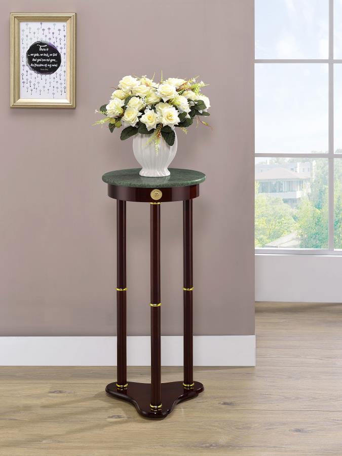 Edite Round Marble Top Plant Stand Merlot Default Title