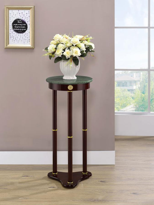 Edite Round Marble Top Plant Stand Merlot Default Title
