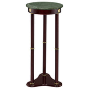 Edite Round Marble Top Plant Stand Merlot
