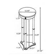 Edite Round Marble Top Plant Stand Merlot