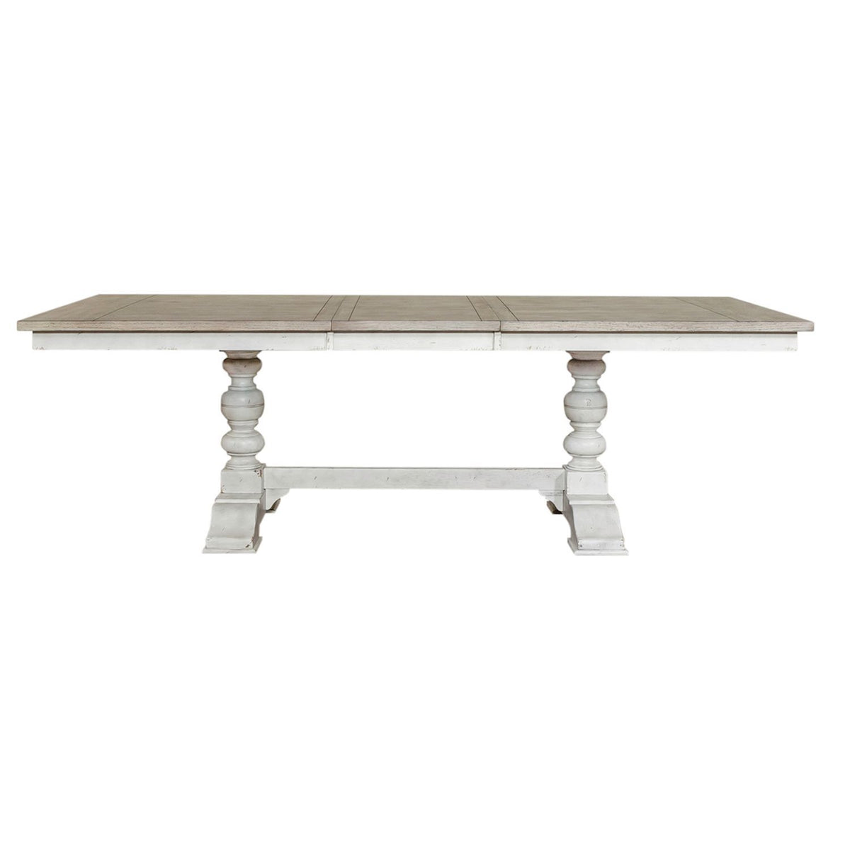 Whitney - Trestle Table - Antique Linen / Weathered Gray