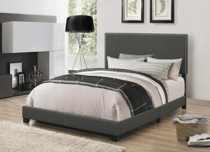 Boyd Upholstered Panel Bed Charcoal Full