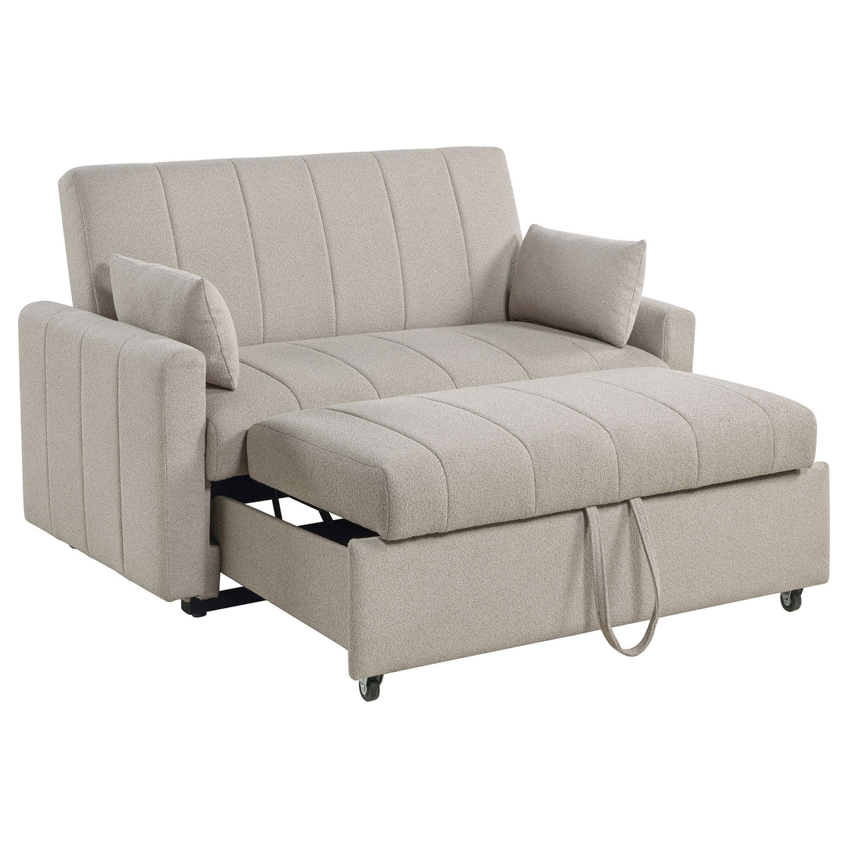 Portland Boucle Upholstered Sleeper Sofa Bed