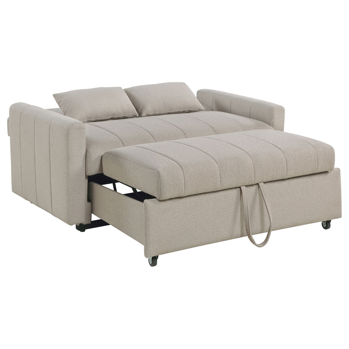 Portland Boucle Upholstered Sleeper Sofa Bed