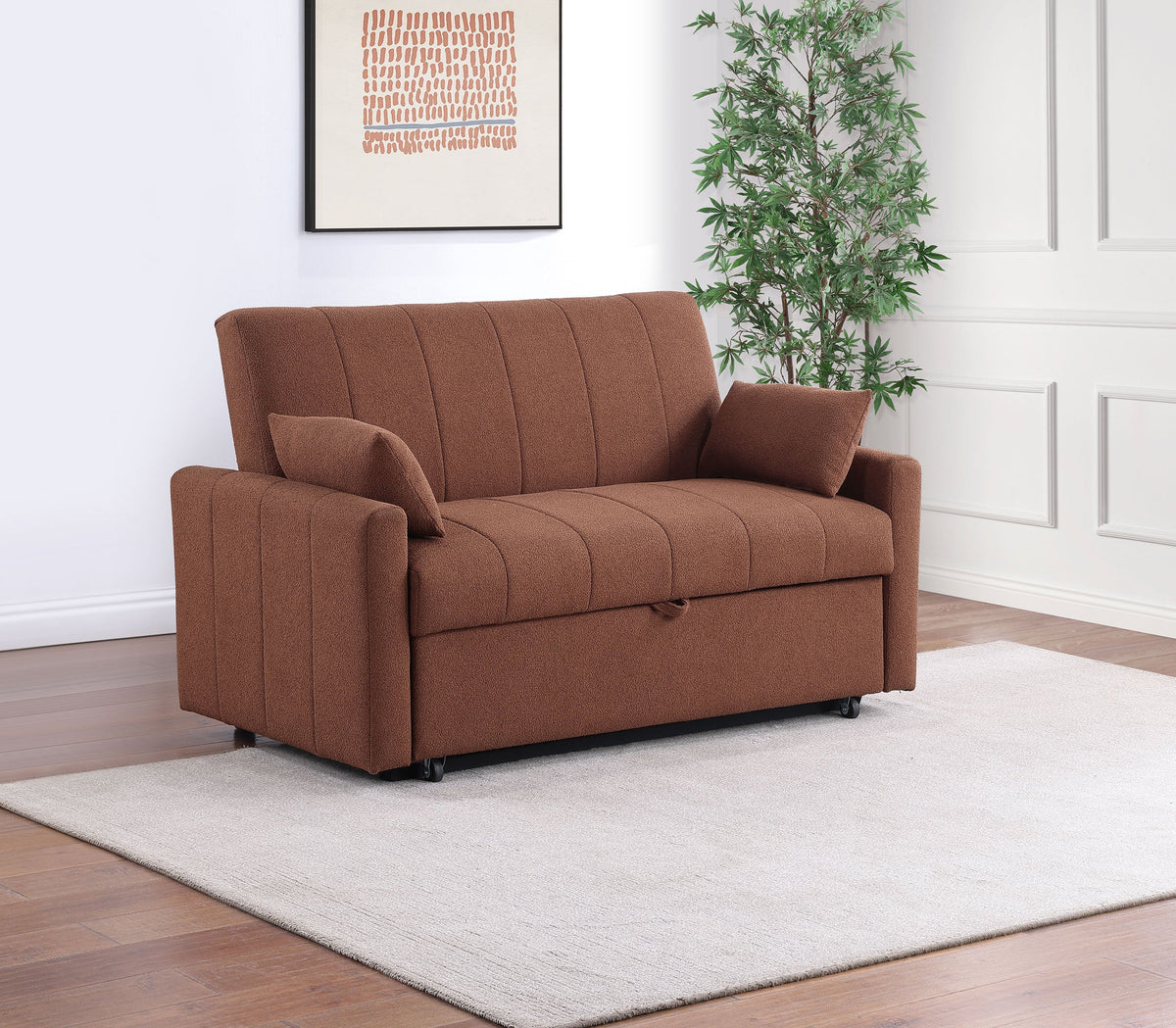 Portland Boucle Upholstered Sleeper Sofa Bed