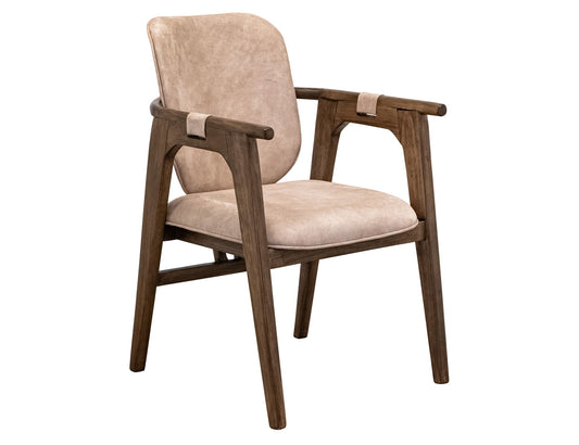 Silver - Upholstered Chair - Brown / Beige