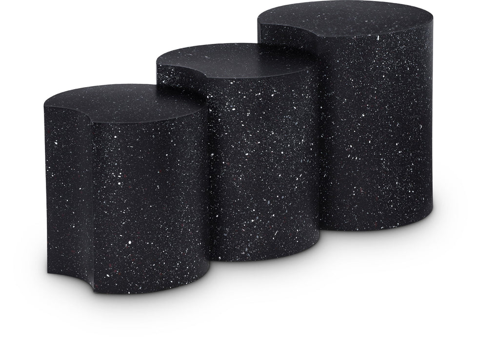 Dimple - 3 Piece Modular End Table - Terazzo Finish