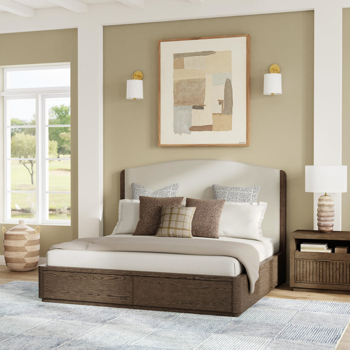 Flexsteel Athens King Upholstered Storage Bed