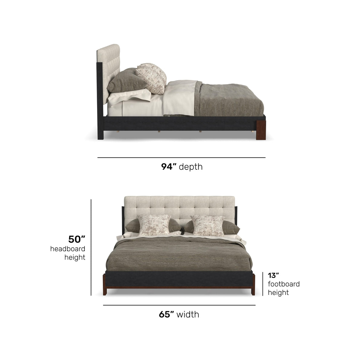 Flexsteel Waterfall Queen Upholstered Bed
