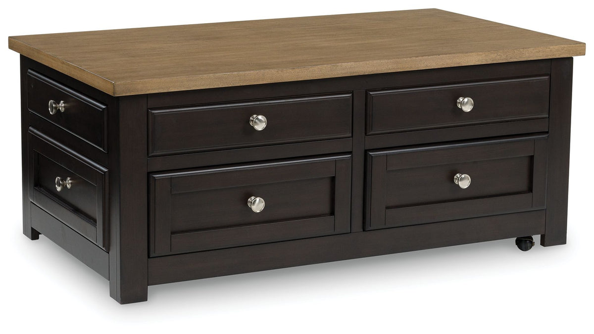 Drazmine - Lift Top Cocktail Table - Brown