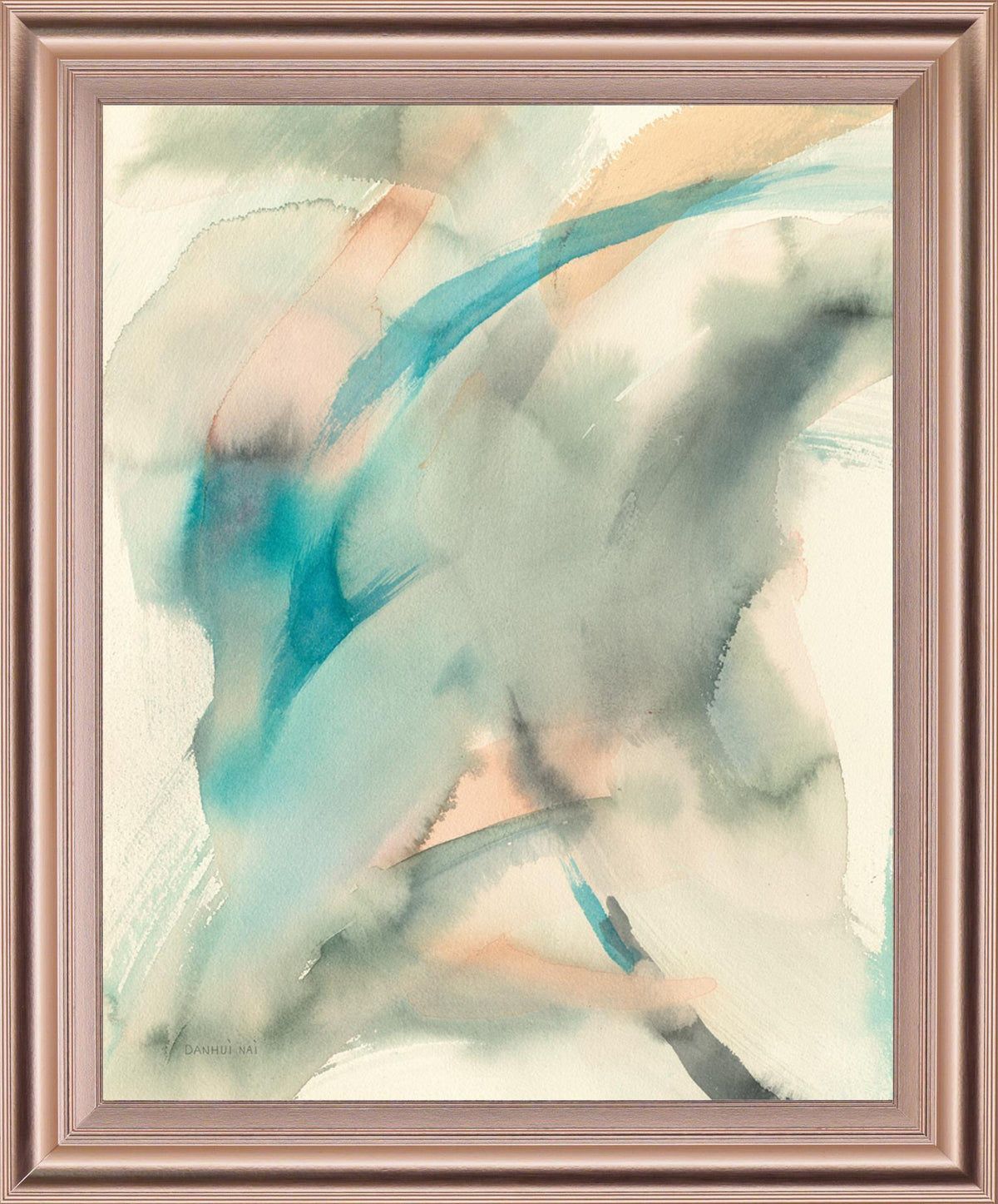 Tranquil Mist - 28" x 34" Framed Wall Art - Light Blue