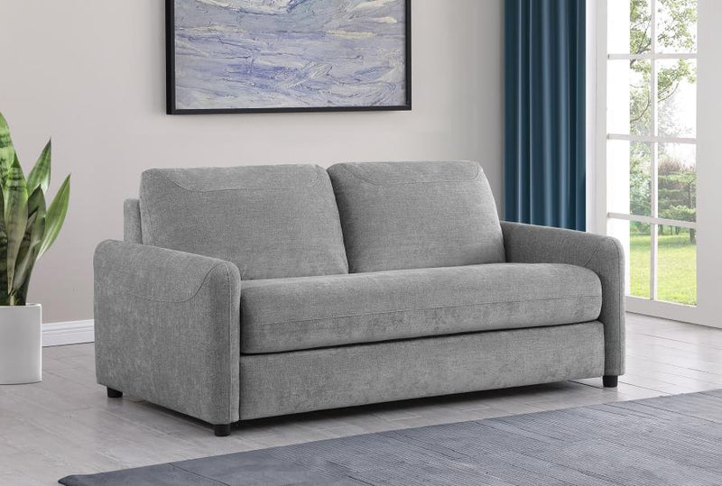 Rylie Upholstered Sofa Sleeper with Mattress Grey