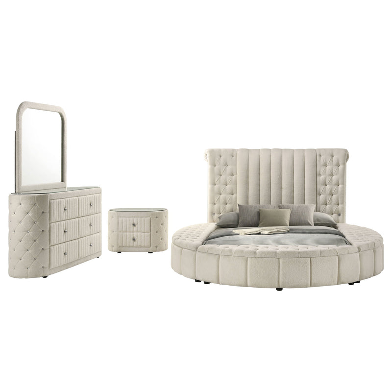 Sonya Upholstered Bedroom Set Ivory
