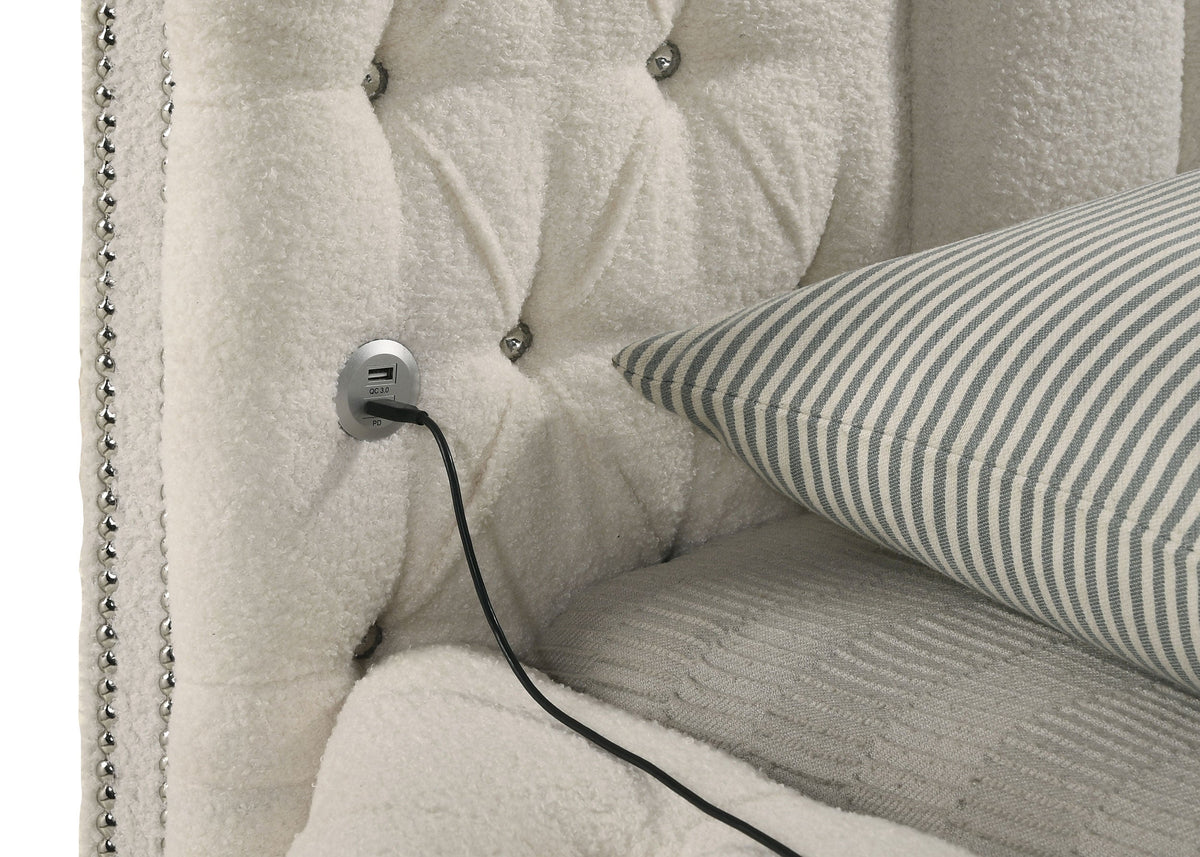 Sonya Upholstered Bedroom Set Ivory