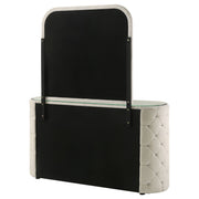 Sonya 6-drawer Upholstered Bedroom Dresser with Mirror Ivory
