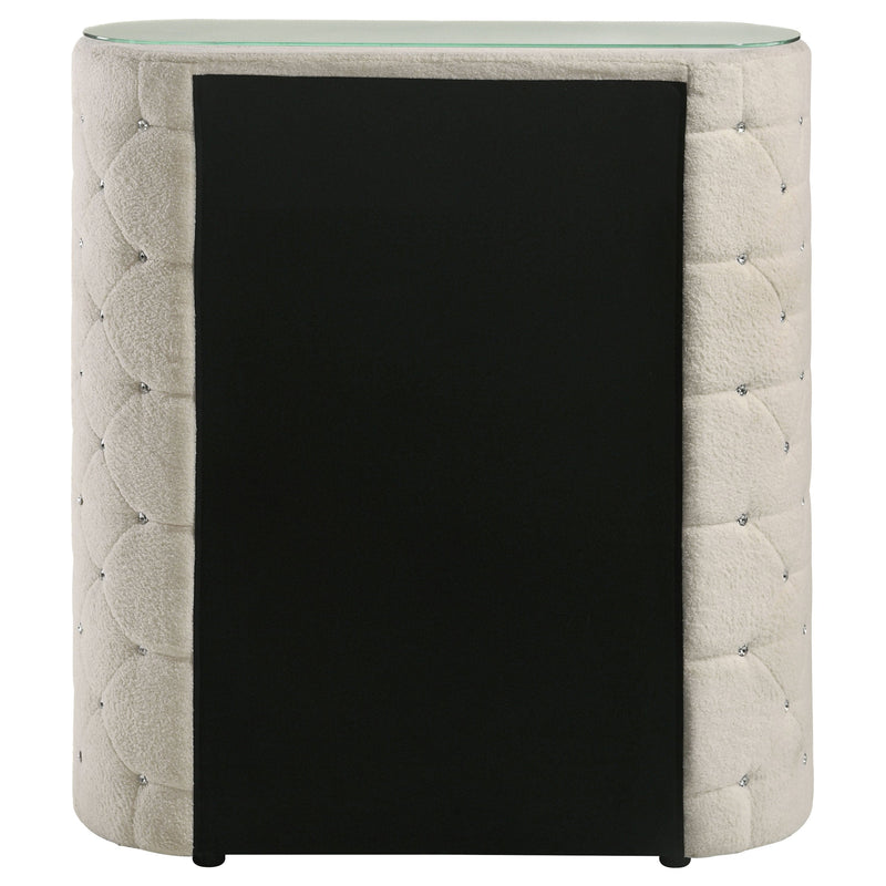 Sonya 5-drawer Upholstered Bedroom Chest of Drawers Ivory