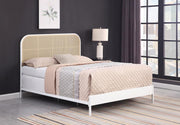 Amherst Radio Weave Rattan Metal Bed White Full