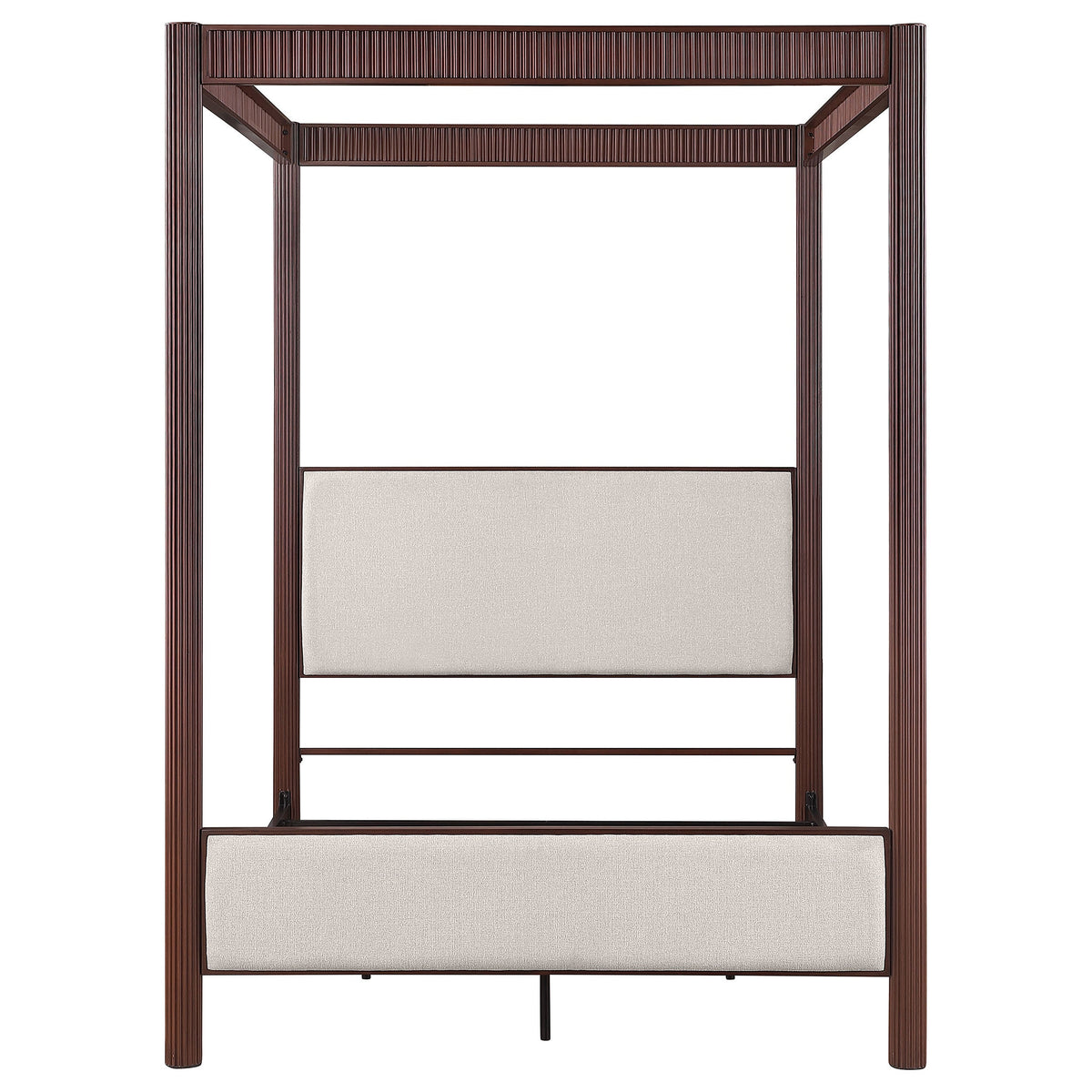 Zimmerlee 89-inch Metal Canopy Bed Rust Brown