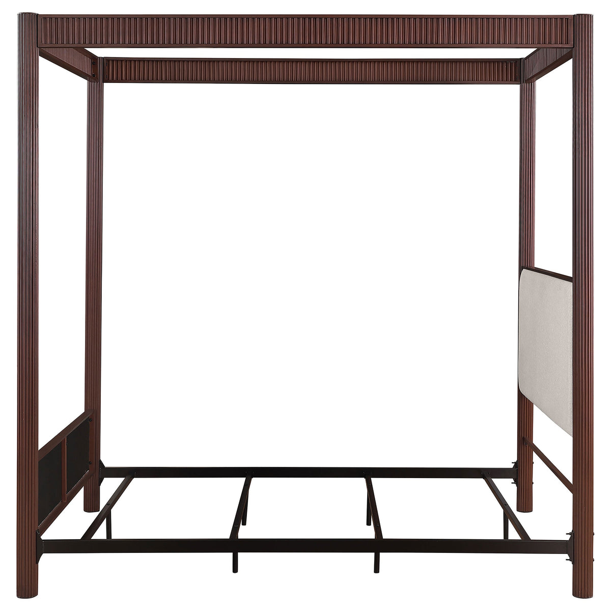 Zimmerlee 89-inch Metal Canopy Bed Rust Brown