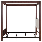 Zimmerlee 89-inch Metal Canopy Bed Rust Brown