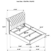Devon 57-inch Upholstered Panel Bed