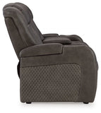 Fyne-Dyme Power Reclining Loveseat with Console - Shadow