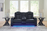 Fyne-Dyme Power Reclining Loveseat with Console - Shadow