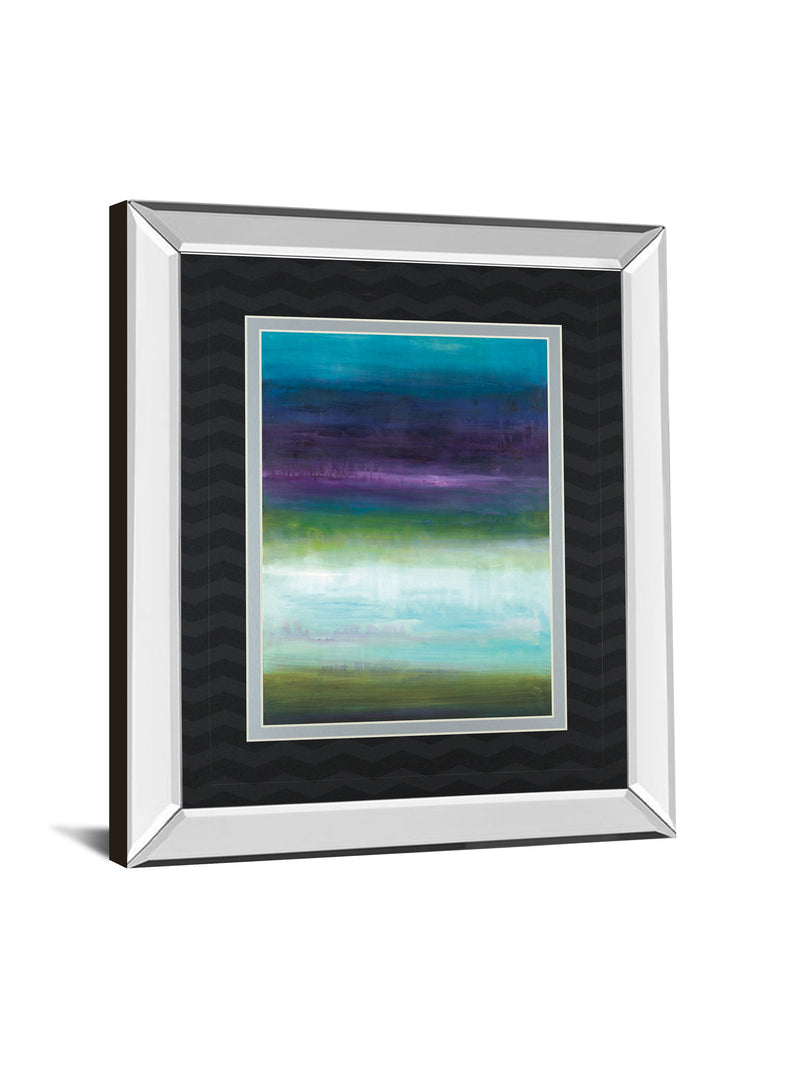 Midnight Mulberry By Wani Pasion - Mirror Framed Print Wall Art - Blue