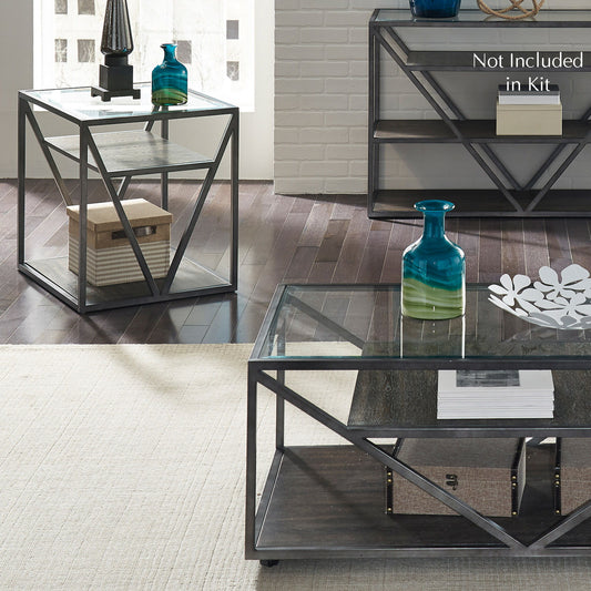 Arista - 3 Piece Table Set (1 Cocktail 2 End Tables) - Cobblestone Brown / Gray Dusty