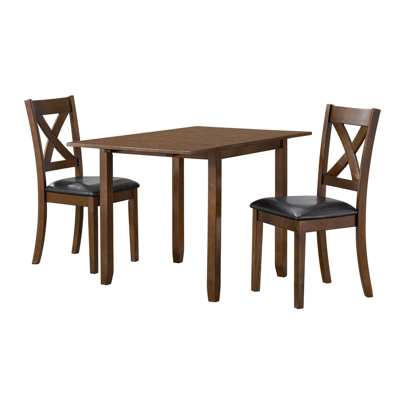 Alex - 3 Piece Dining Set With Drop Leaf Table - Espresso