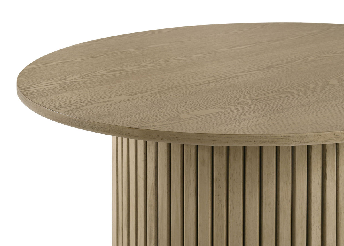 Hamlyn 43-inch Round Wood Counter Height Dining Table Natural Oak
