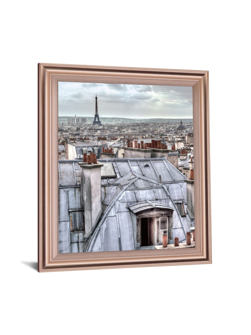 Dreamy Skyline - 28" x 34" Framed Wall Art - Gray