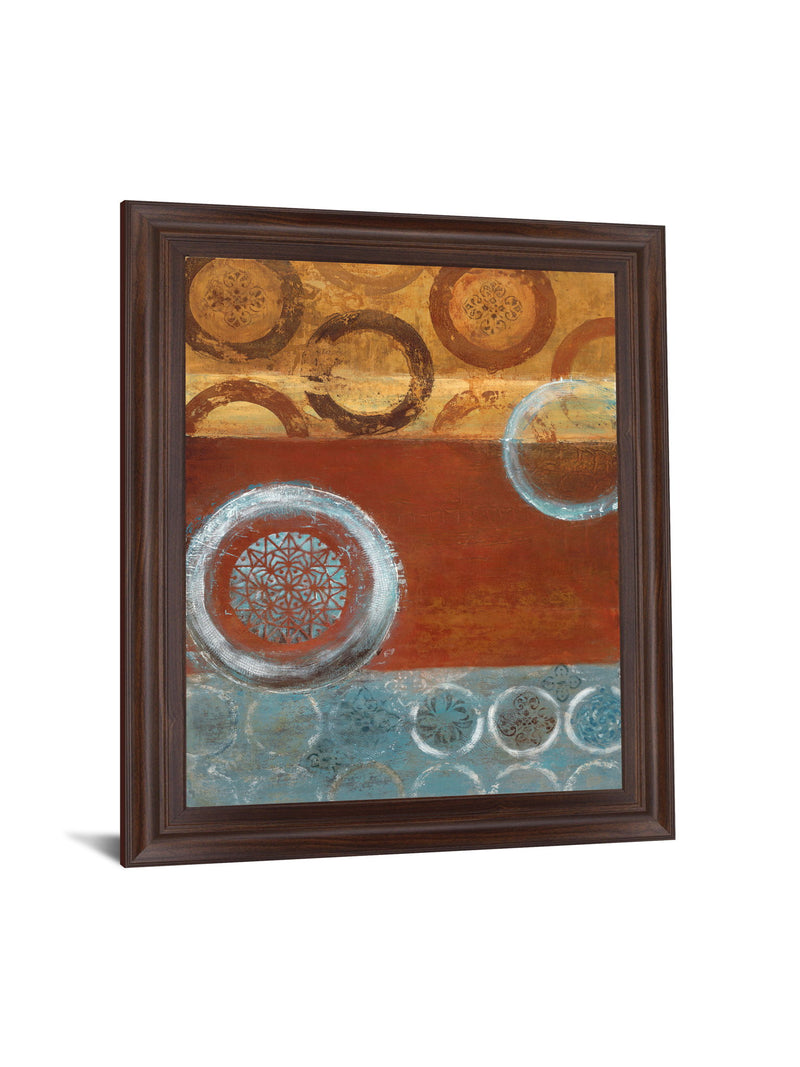 Rustic Orbit - 28" x 34" Framed Wall Art - Orange
