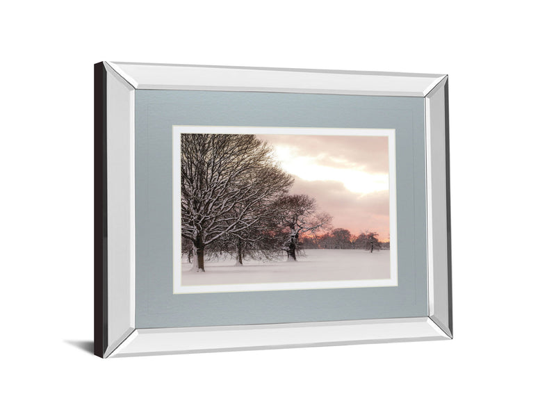 Rosy Sunset By Frank Assaf - Mirror Framed Print Wall Art - Gray