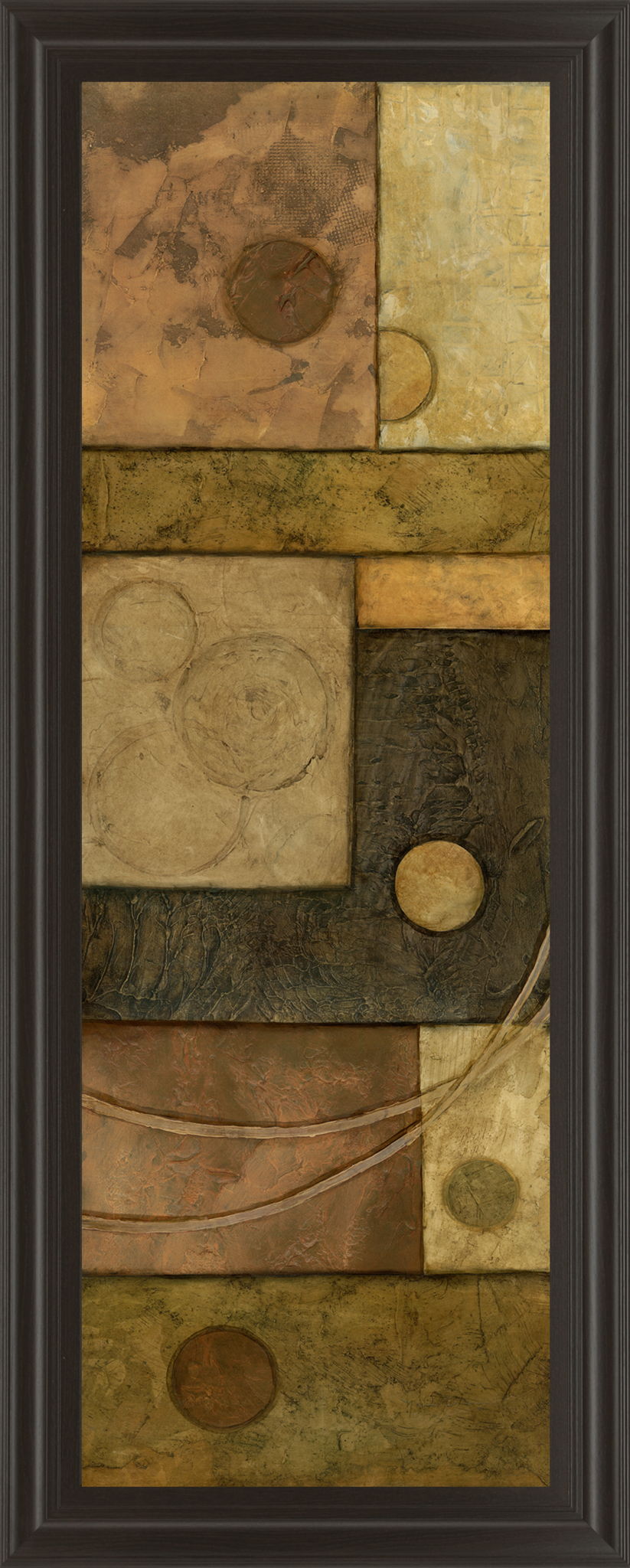 Circle Game I By Norm Olson - Framed Print Wall Art - Light Brown