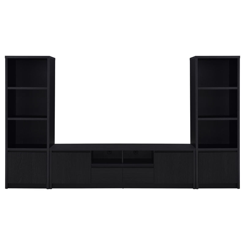 Winfield 3-piece Entertainment Center 78-inch TV Stand Black