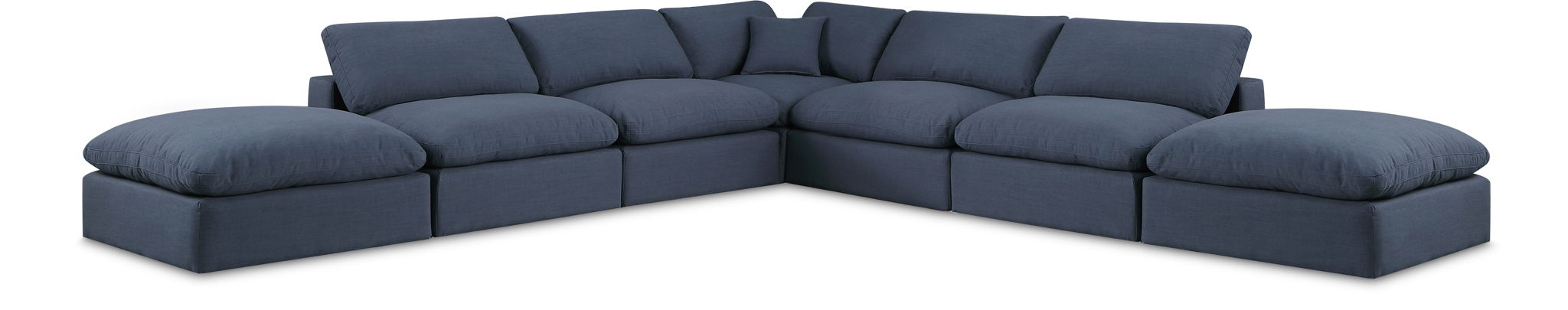 Comfy - 7 Piece Linen Modular Corner Sectional