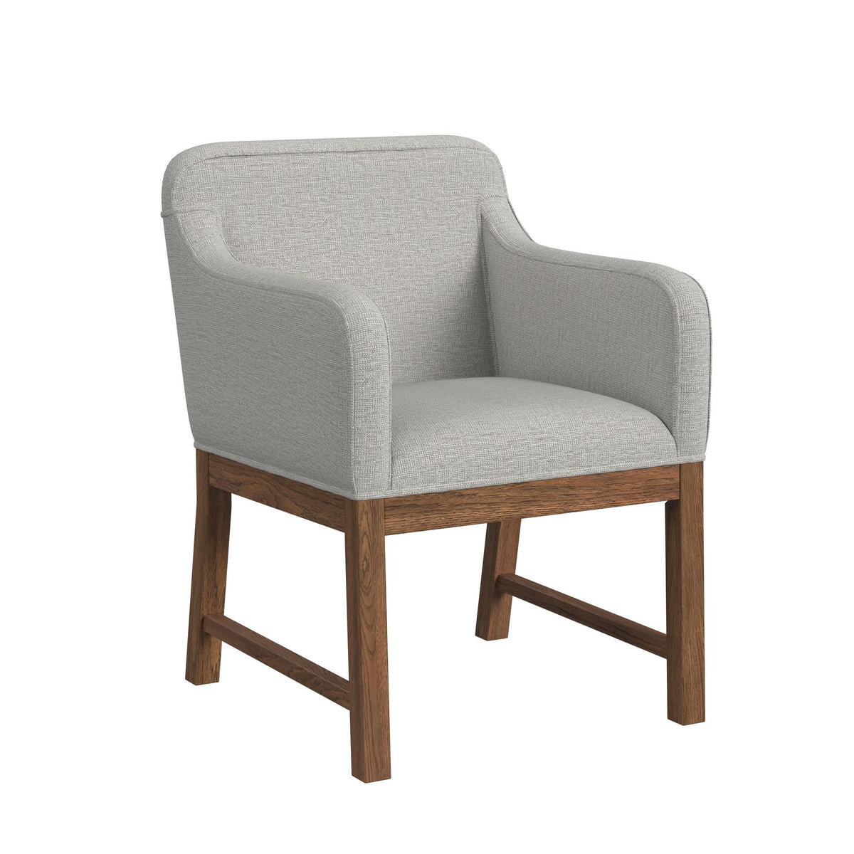 Glinda - Upholstered Fabric Dining Chair (Set of 2) - Brown / Light Gray