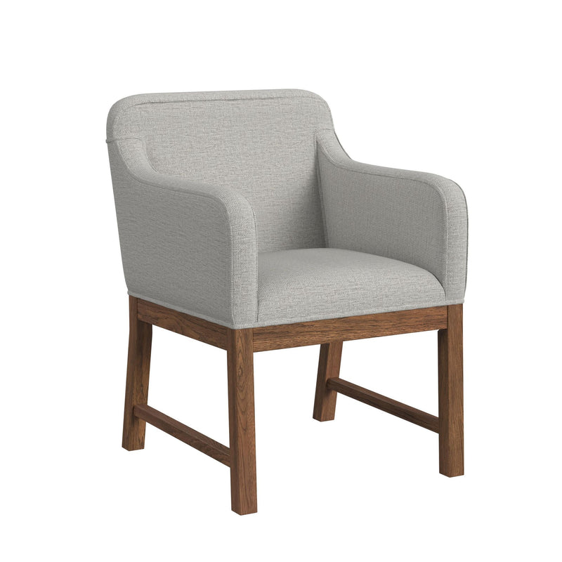 Glinda - Upholstered Fabric Dining Chair (Set of 2) - Brown / Light Gray
