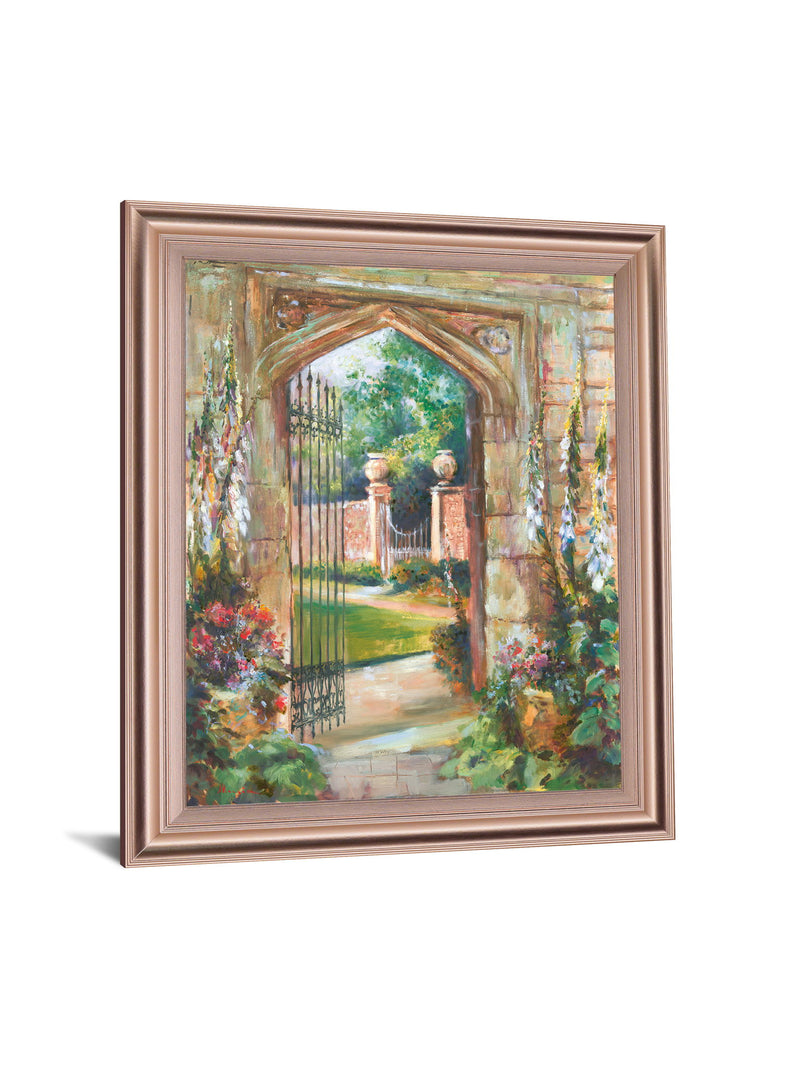 Secret Garden Pathway - 28" x 34" Framed Wall Art - Green