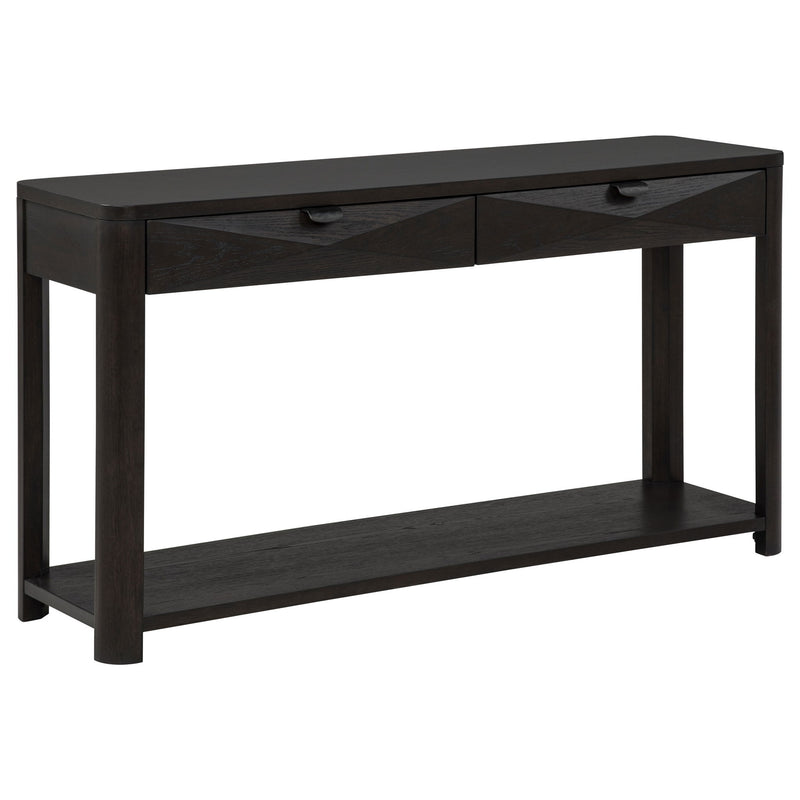 Marcelo Sofa Console Table with 2 Drawers and Shelf Coffee