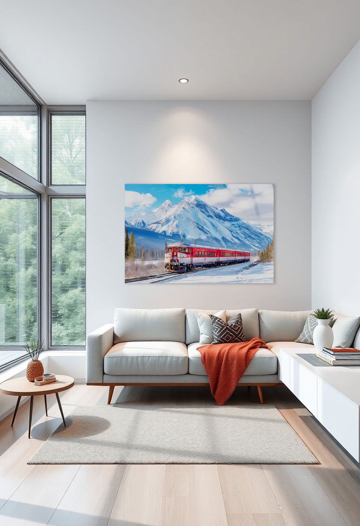 Winter Rail Passage Tempered Glass With Foil - Blue / Red