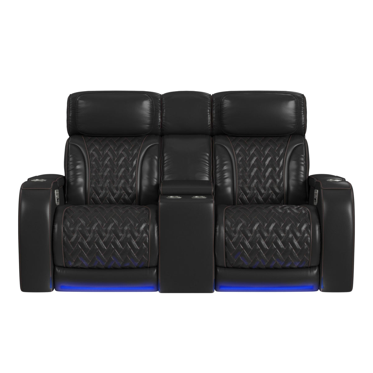 Prime Time - P3 Loveseat With LED, Wireless Charger Pocket, And Console