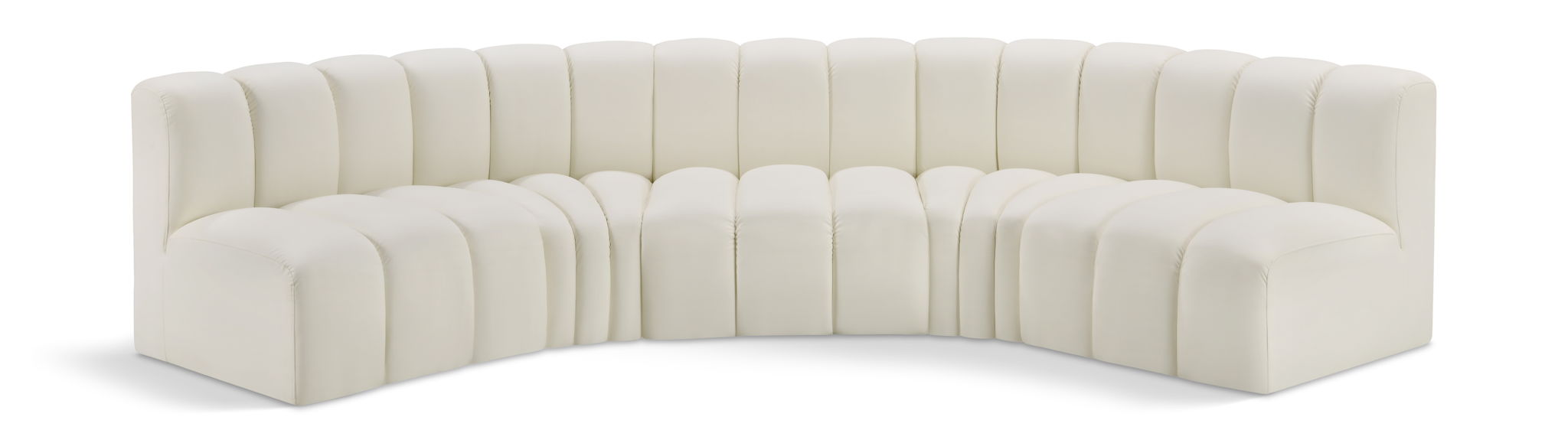 Arc - Faux Leather 5 Piece U-Shaped Modular Sofa