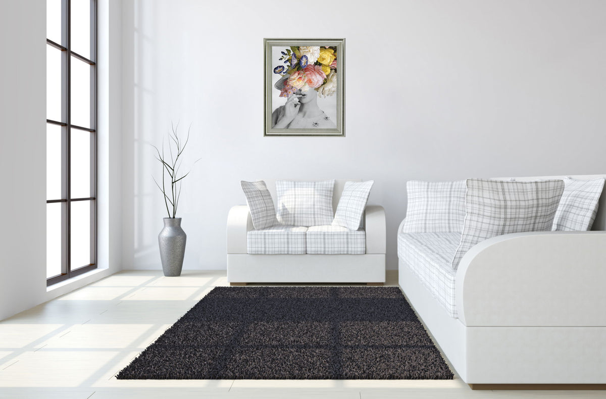Bloom Veil - 28" x 34" Framed Wall Art - Gray